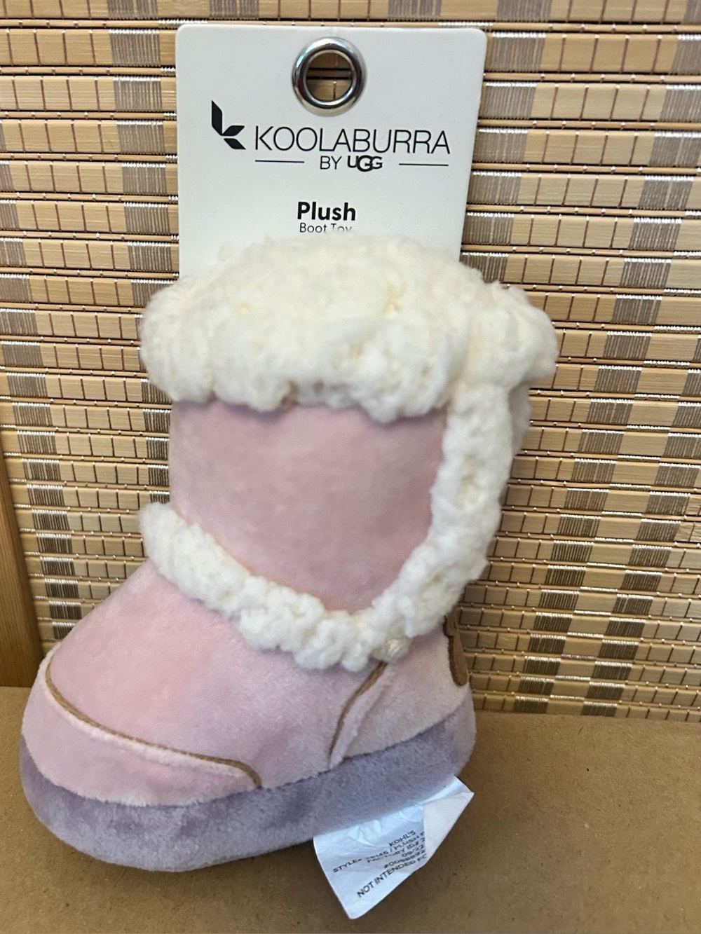 UGG Koolaburra Plush Boot Pet Dog Toy pink NWT